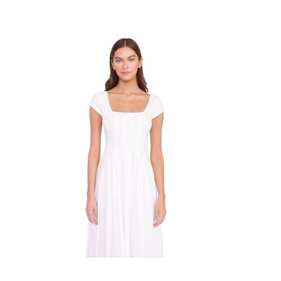 New NWT Staud Wells Dress White Size 4 Retails $325 - Picture 2 of 7